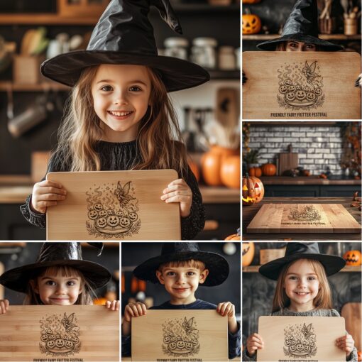 Halloween Charcuterie Board Engraving File Bundle, 6 Funny