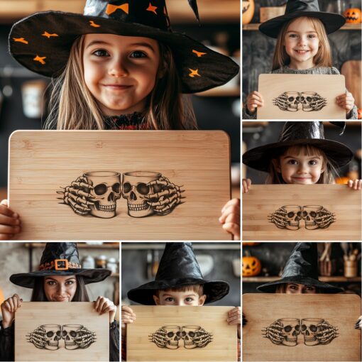 Halloween Charcuterie Board Engraving File Bundle, Spooky Party