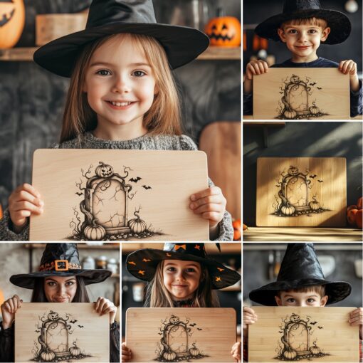 Halloween Charcuterie Board Engraving File Bundle, Spooky Party