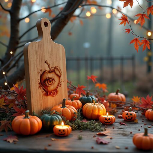 Halloween Charcuterie Board Engraving File, Eyeball Apple, Twisted
