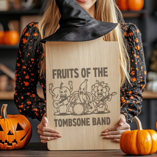 Halloween Charcuterie Board Engraving File, Funny Zombie Fruit