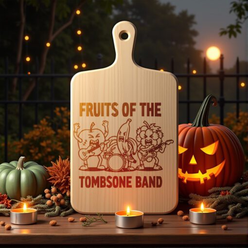 Halloween Charcuterie Board Engraving File, Funny Zombie Fruit