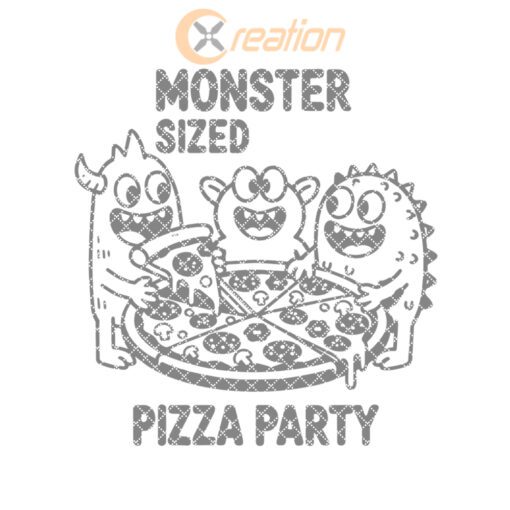 Halloween Charcuterie Board Engraving File, Monsters Pizza Party,