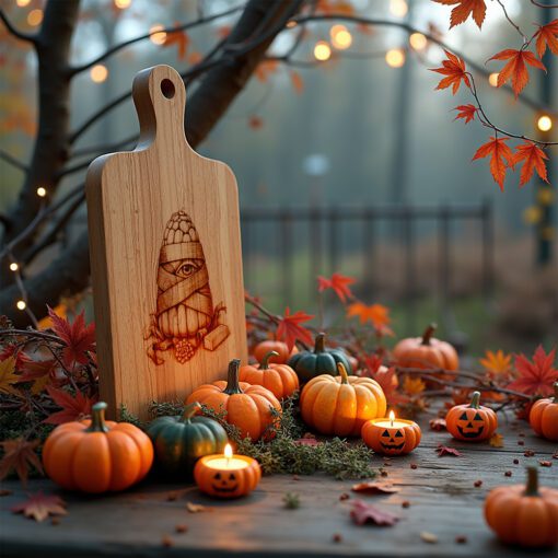 Halloween Charcuterie Board Engraving File, Mummy Candy Corn,
