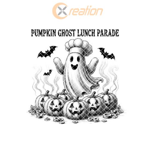 Halloween Charcuterie Board Engraving File, Pumpkin Ghost Parade