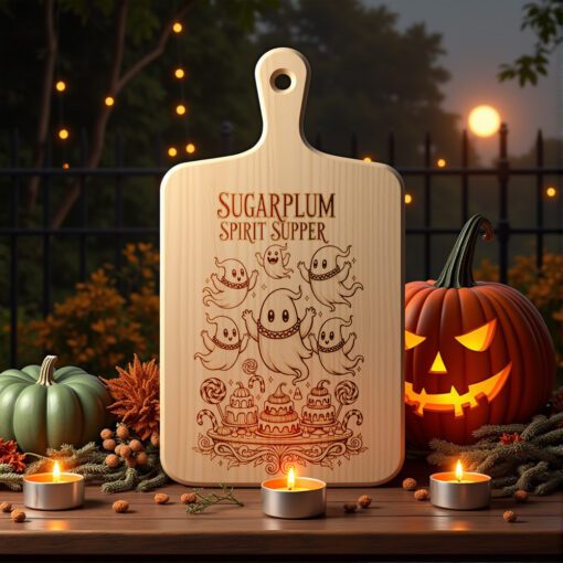 Halloween Charcuterie Board Engraving File, Spooky Party Platter