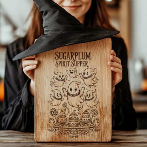 Halloween Charcuterie Board Engraving File, Spooky Party Platter