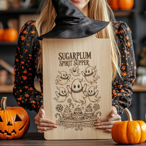 Halloween Charcuterie Board Engraving File, Spooky Party Platter