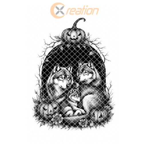 Halloween Charcuterie Board Engraving File, Wolves and Jack