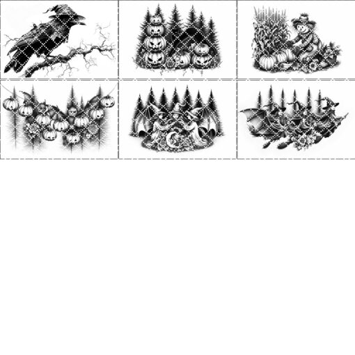 File per incisione tagliere charcuterie di Halloween, pacchetto laser spettrale, 6 design - immagine 7