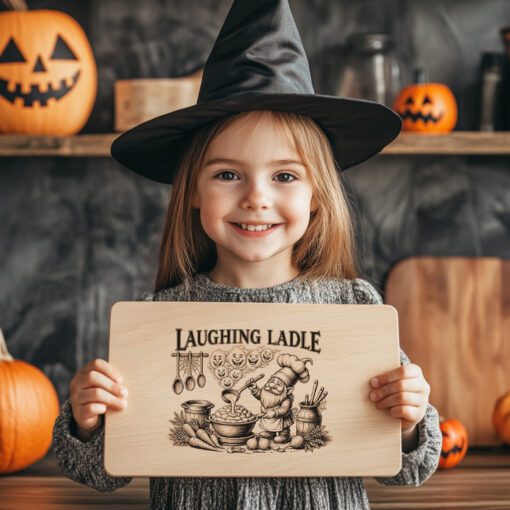 Halloween Charcuterie Board Engraving, Spooky Gnome Chef, Fall