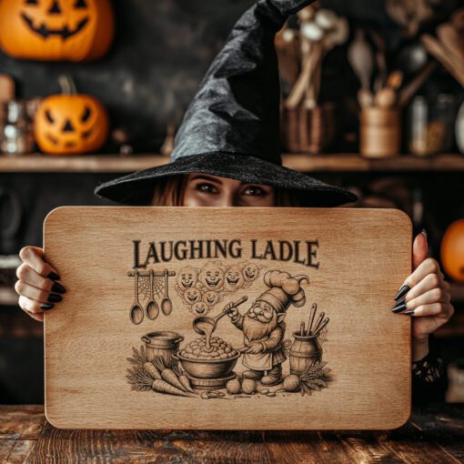 Halloween Charcuterie Board Engraving, Spooky Gnome Chef, Fall