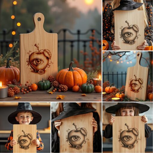 Halloween Charcuterie Board Laser Engraving Designs, Spooky Bundle,