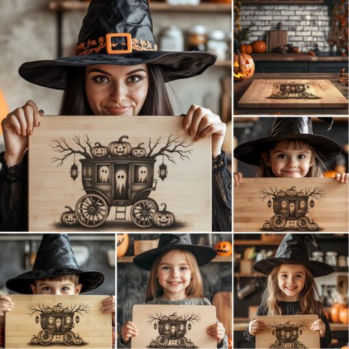 Halloween Charcuterie Board Laser Engraving Designs, Spooky Files