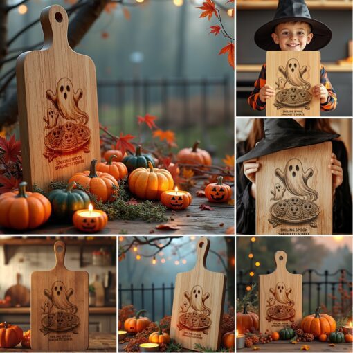 Halloween Charcuterie Board Laser Engraving File Bundle, Funny