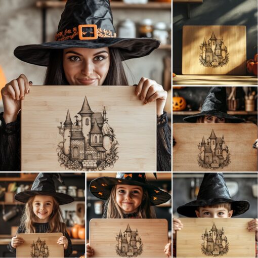 Halloween Charcuterie Board Laser Engraving File, Spooky Cheese