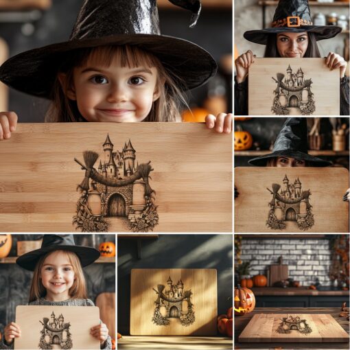 Halloween Charcuterie Board Laser Engraving File, Spooky Cheese