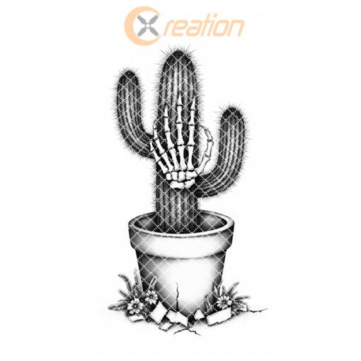 File per incisione laser per tagliere da salumi di Halloween, design cactus mano di zombie, decorazioni per feste - immagine 7