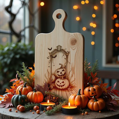 Halloween Charcuterie Board Laser File, Jack O Lantern,