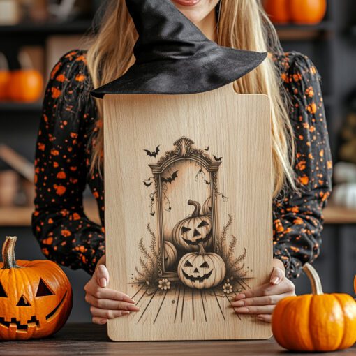 Halloween Charcuterie Board Laser File, Jack O Lantern,