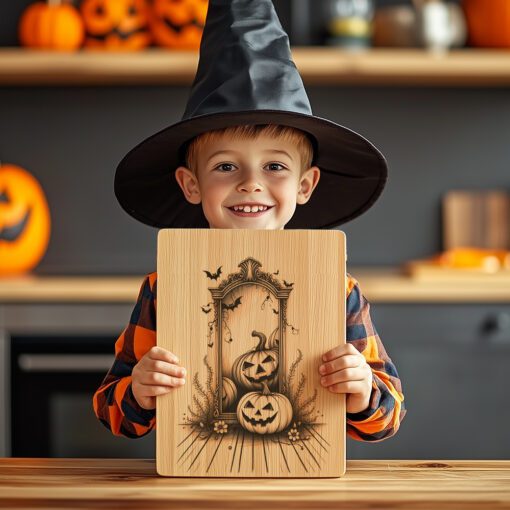 Halloween Charcuterie Board Laser File, Jack O Lantern,