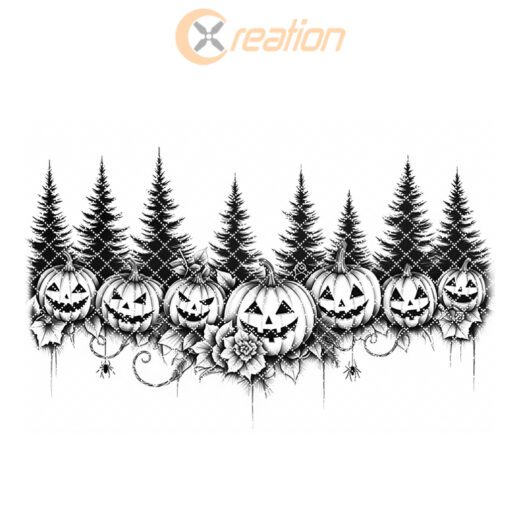 File laser per tagliere di salumi di Halloween, bordo a lanterna di zucca, design per incisione Glowforge - immagine 6