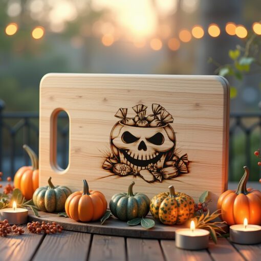 Halloween Charcuterie Board Laser File, Skull Candy Bowl,