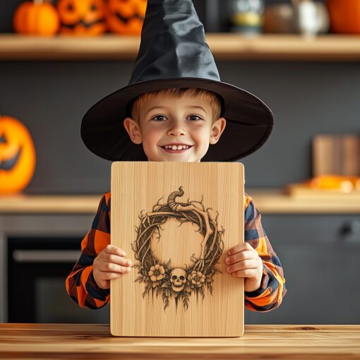Halloween Charcuterie Board Laser File, Spooky Skeleton Vine
