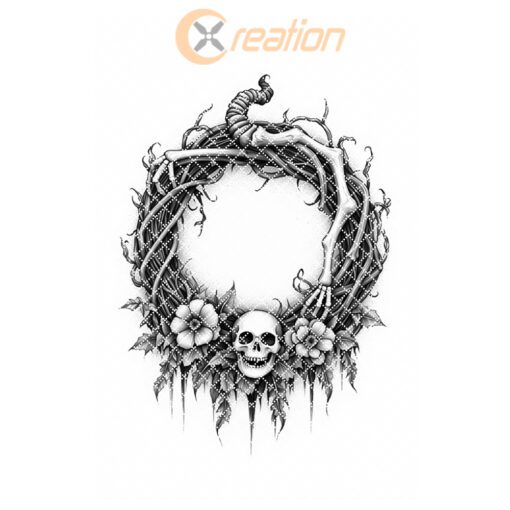 Halloween Charcuterie Board Laser File, Spooky Skeleton Vine