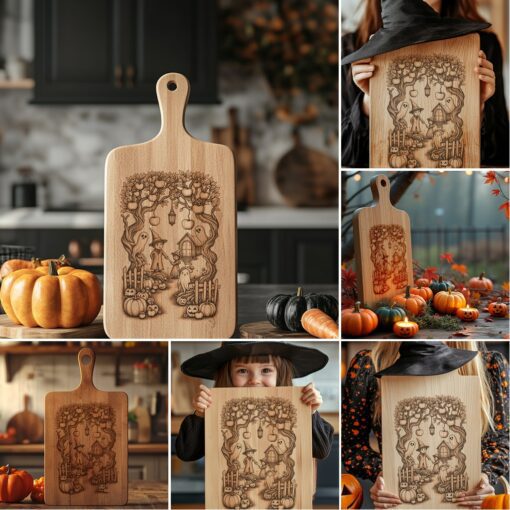 Set per salumi di Halloween, Incisioni laser spettrali, Decorazioni festive - immagine 3