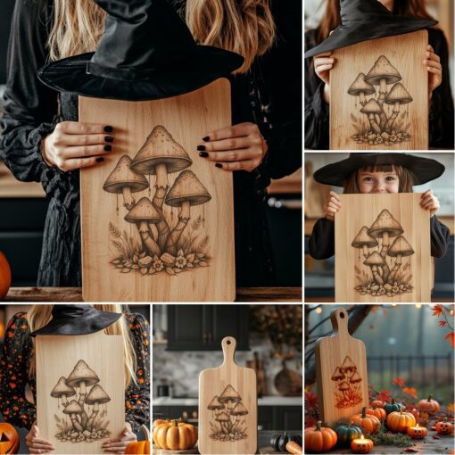 Set per salumi di Halloween, Incisioni laser spettrali, Decorazioni festive - immagine 4