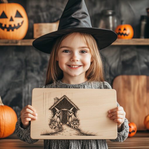 Tagliere di salumi di Halloween, design Doppie Streghe, vassoio di formaggi spettrale per intrattenere - immagine 2