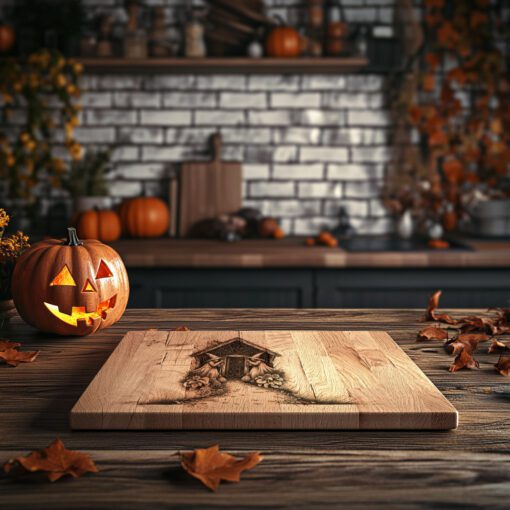 Tagliere di salumi di Halloween, design Doppie Streghe, vassoio di formaggi spettrale per intrattenere - immagine 4