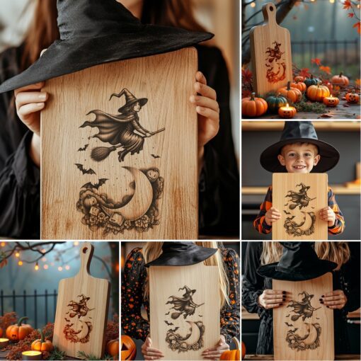 Halloween Charcuterie Engraving Designs, Laser Files for Glowforge,