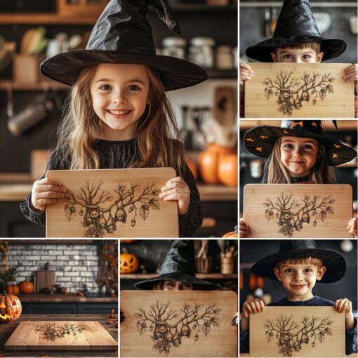 Halloween Charcuterie Engraving Designs, Laser Files for Glowforge,