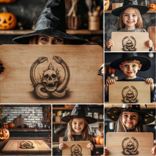 Halloween Charcuterie Engraving Designs, Laser Files for Glowforge,