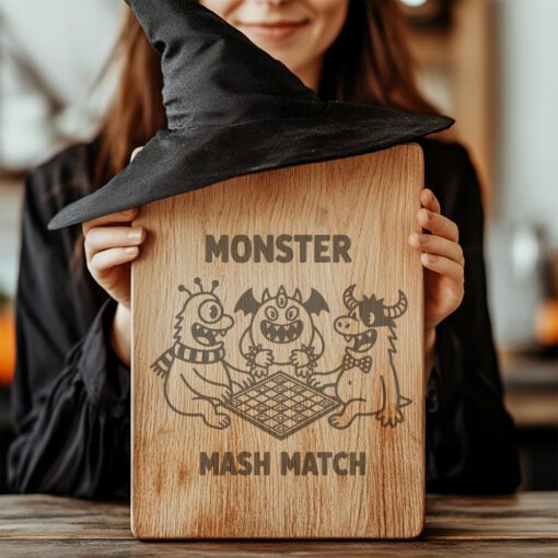Halloween Charcuterie Engraving File, Monsters Board Game Party