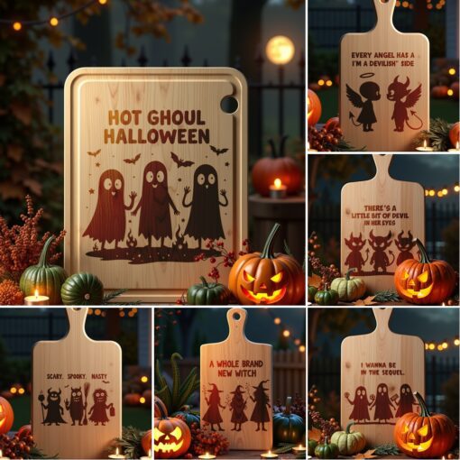 Halloween Engraving Files, Funny Charcuterie Board Designs, Spooky