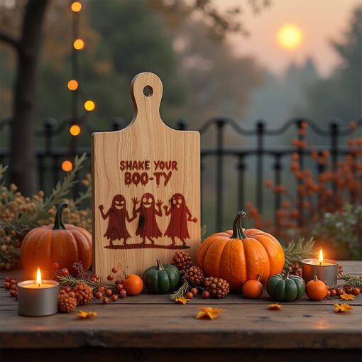 Halloween Ghost Engraving File, Dancing Ghosts Design for