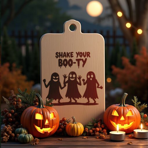 Halloween Ghost Engraving File, Dancing Ghosts Design for