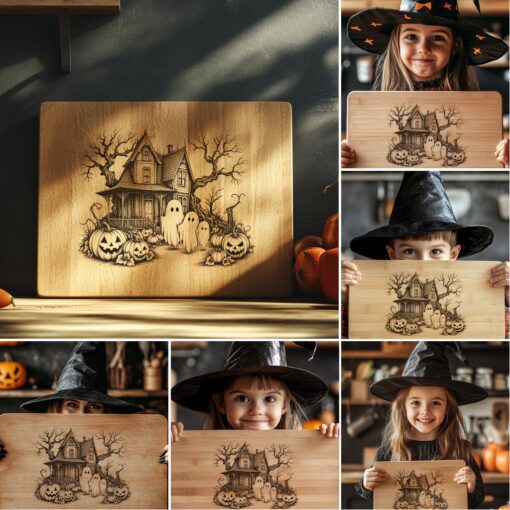 Halloween Laser Engraving Bundle, Spooky Charcuterie Board Designs,