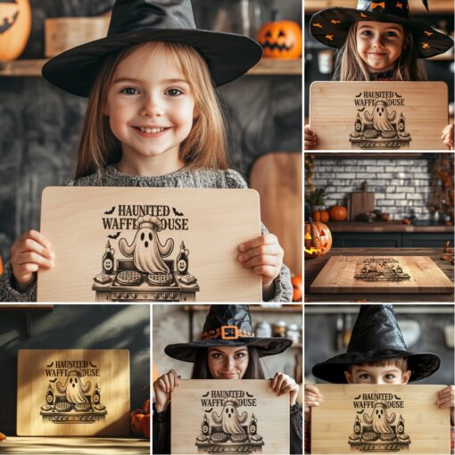 Halloween Laser Engraving File Bundle, Cute Charcuterie Board,