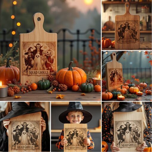 Halloween Laser Engraving File Bundle, Funny Spooky Charcuterie