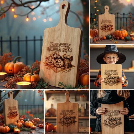 Halloween Laser Engraving File Bundle, Funny Spooky Charcuterie