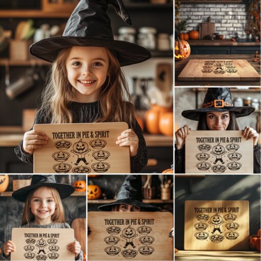 Halloween Laser Engraving File Bundle, Spooky Charcuterie Board