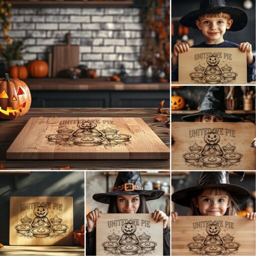 Halloween Laser Engraving File Bundle, Spooky Charcuterie Board
