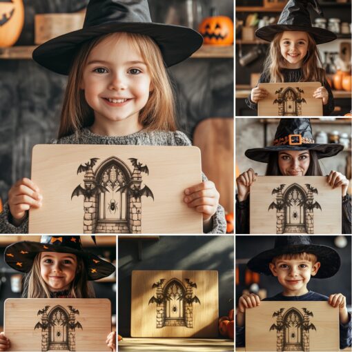 Halloween Laser Engraving File Bundle, Spooky Charcuterie Board
