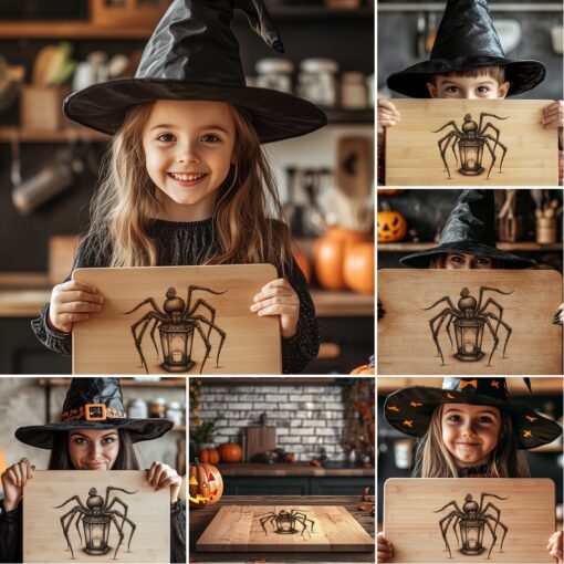 Halloween Laser Engraving File Bundle, Spooky Charcuterie Board
