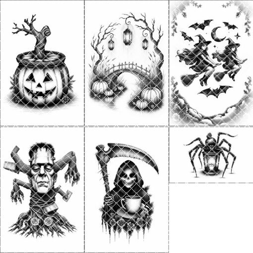 Halloween Laser Engraving File Bundle, Spooky Charcuterie Board