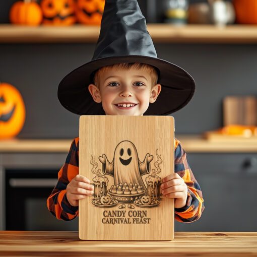 Halloween Laser Engraving File, Charcuterie Board, Candy Corn
